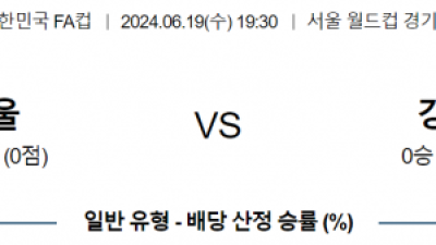 한국 FA컵 6월 19일 19:30 FC 서울 : 강원 FC 분석 꽁데이